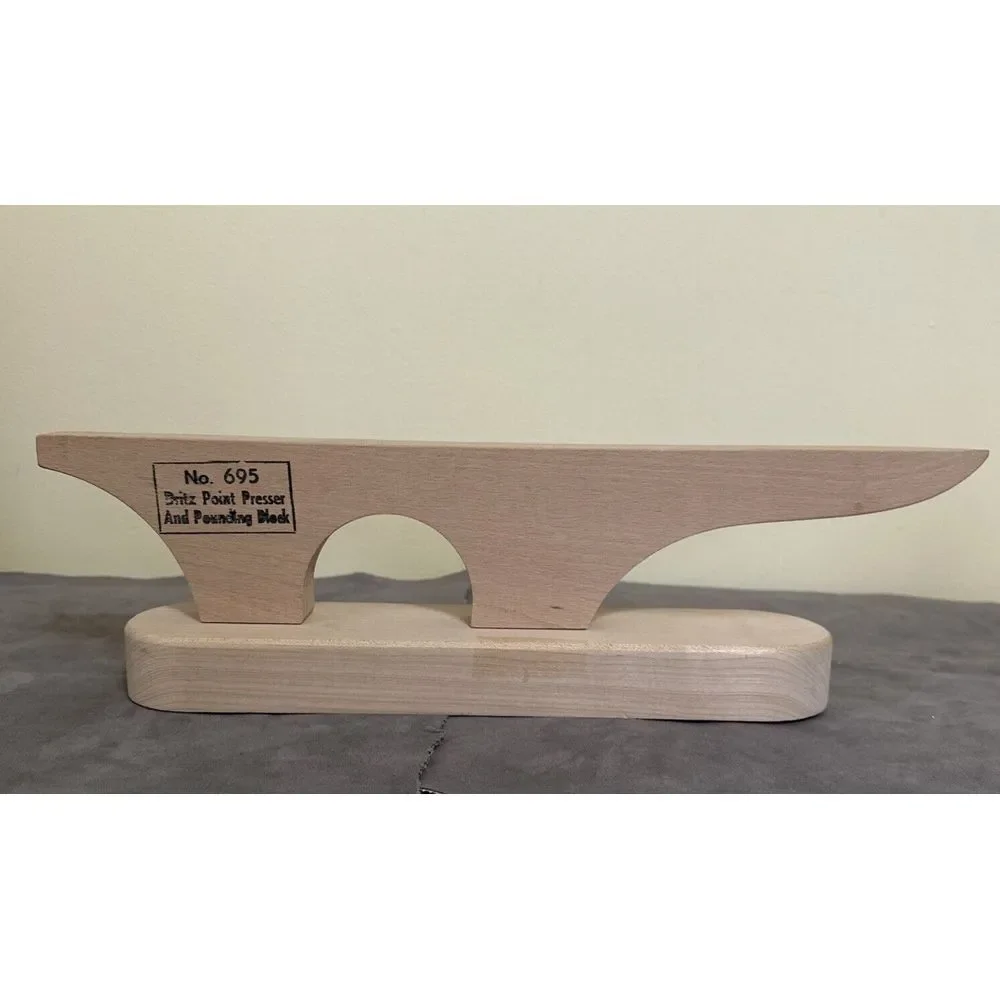 VINTAGE DRITZ No695 Point Presser & Pounding Block Wood Sewing Tailor Tool